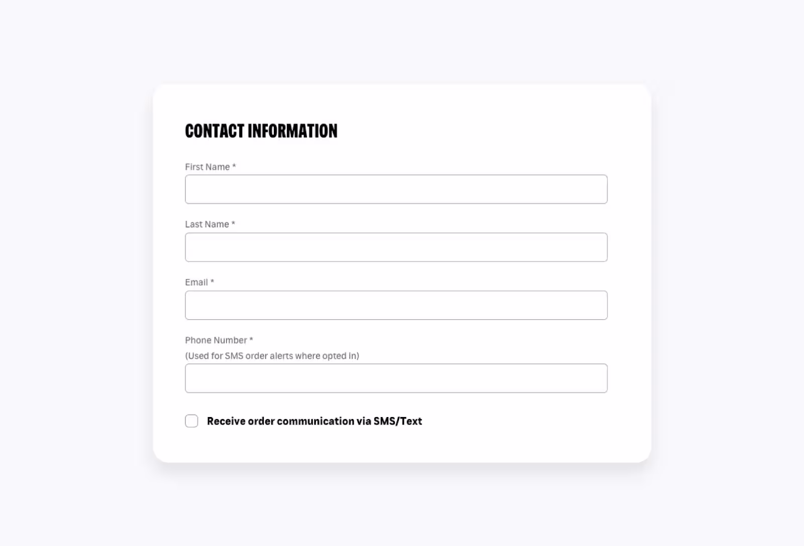 Visual of a business encouraging customers to opt-in to an SMS service at checkout.