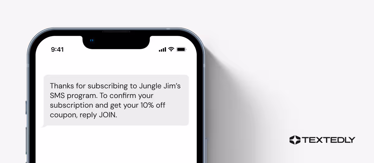 Example of a double opt in text.