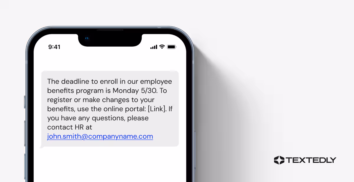 Example of keeping messages professional and clear.