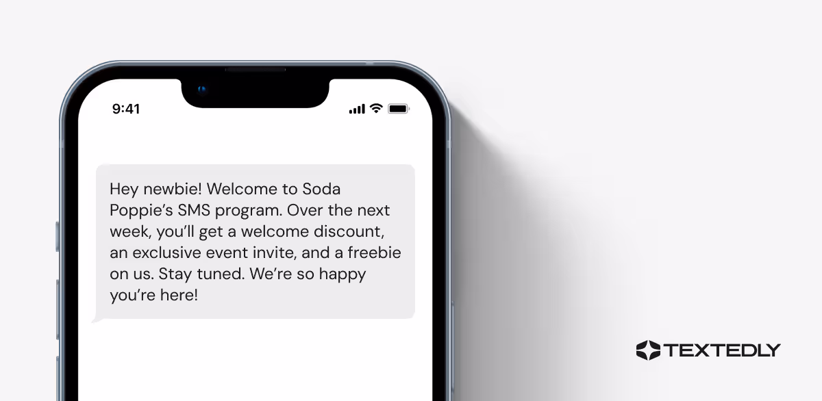 A welcome series text example.