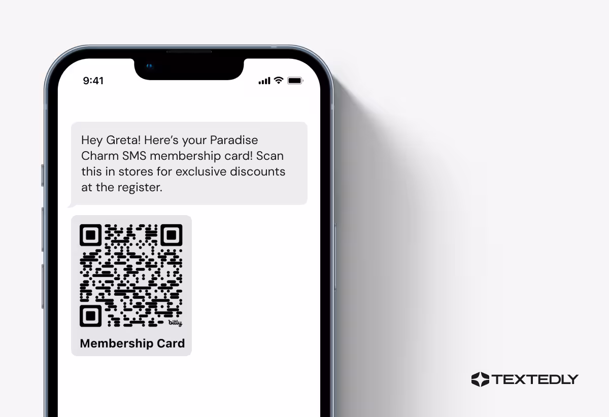 SMS loyalty program SMS engagement example.