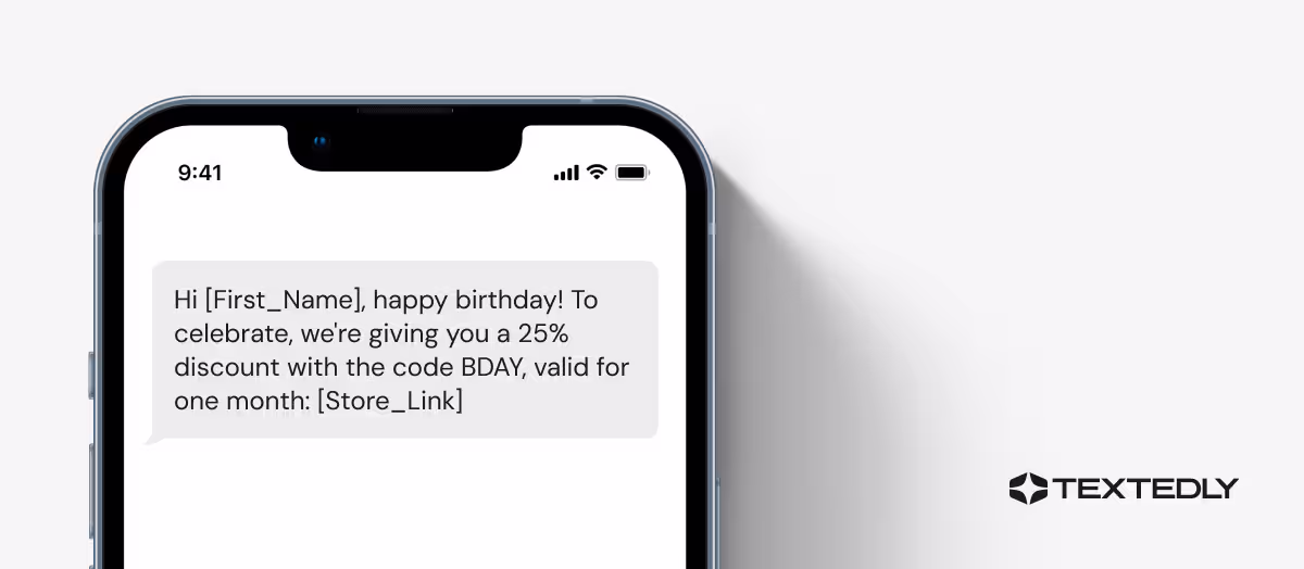 Example of how to write an effective marketing text message.