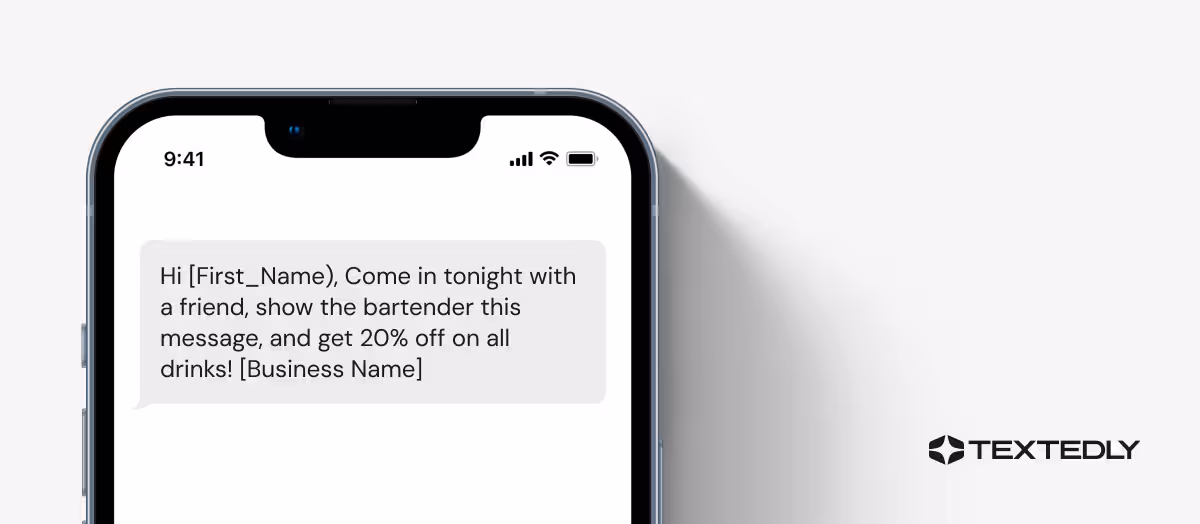 Sample text for time-sensitive SMS.