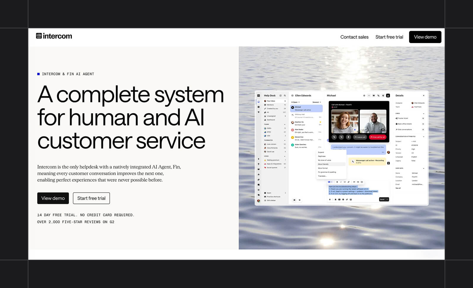 Intercom screenshot
