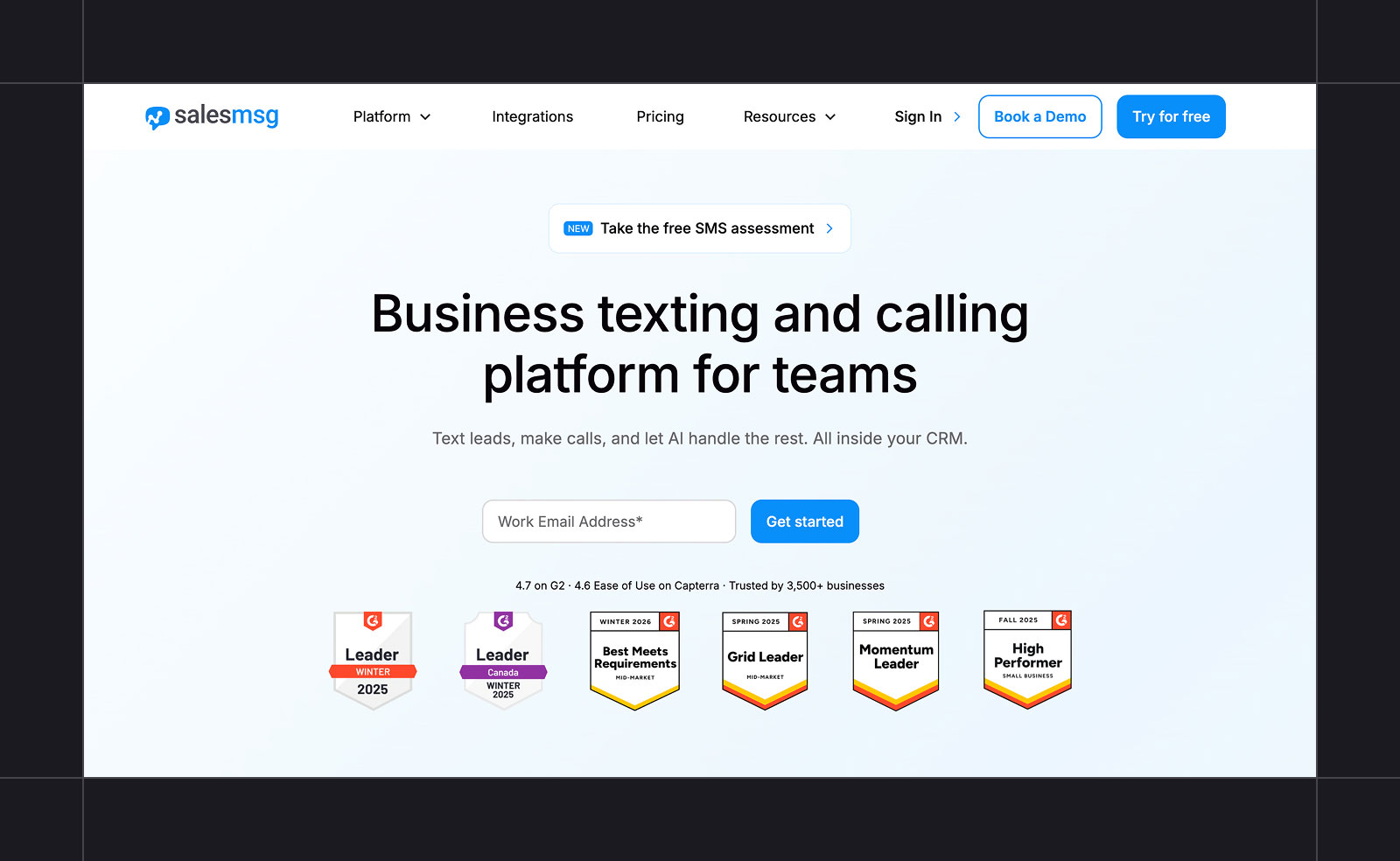 Salesmsg screenshot