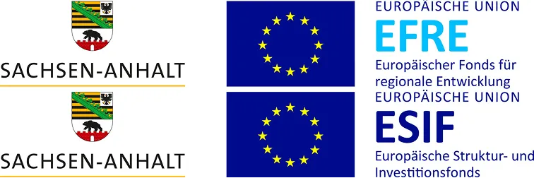Förderlogo Sachsen-Anhalt, EFRE und ESIF