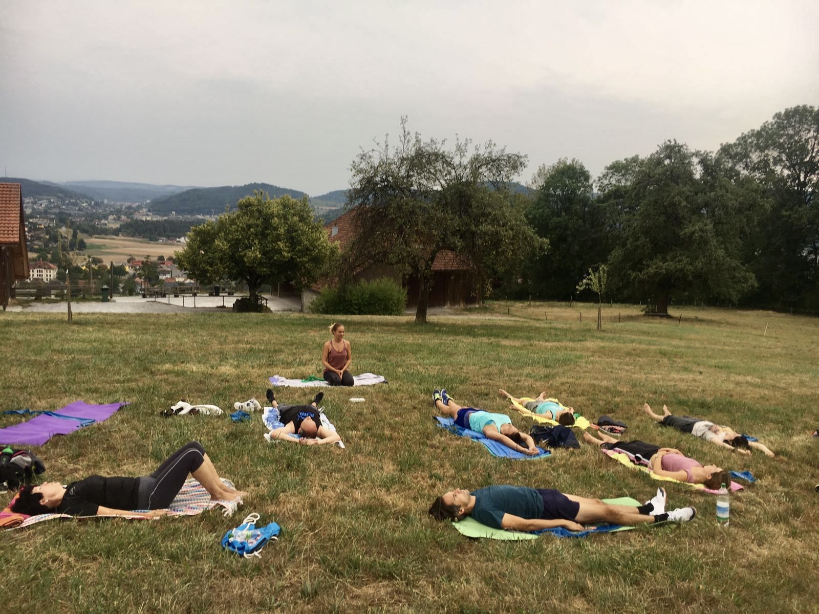 Outdoor Yoga Gruppe