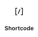 Shortcode block in the Block Inserter