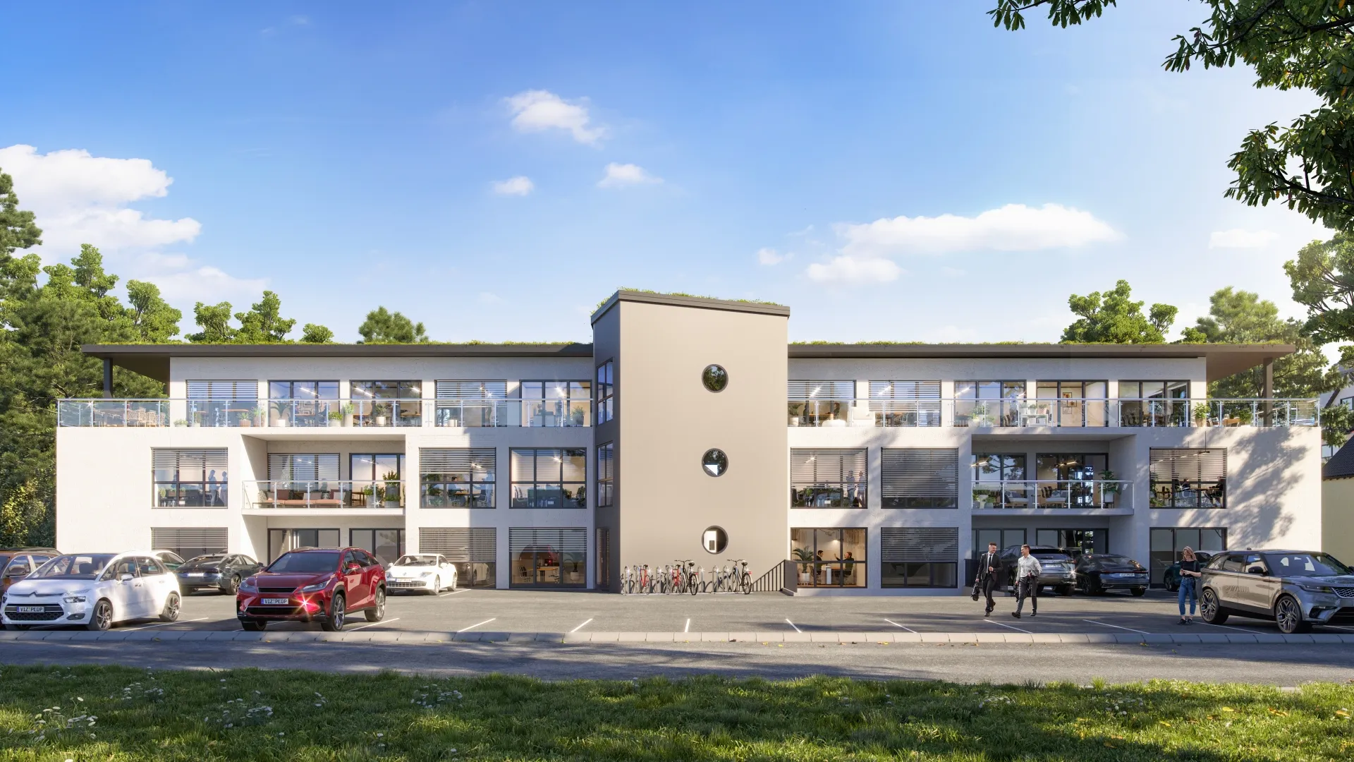 Architekturvisualisierung von einem Bauvorhaben in Deutschland