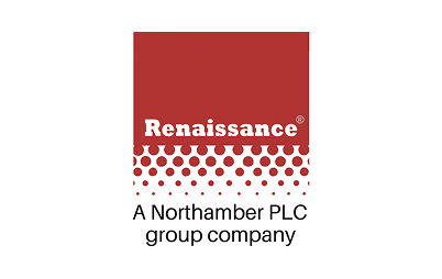 Renaissance logo in white on red background with text: A Northamber PLC group company.