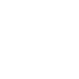 Weißes X-Symbol auf transparentem Hintergrund.