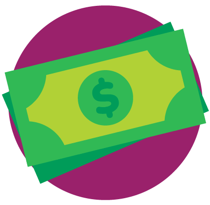illustration of money representing people int he buying stage of your funnel