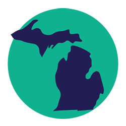 A map of Michigan