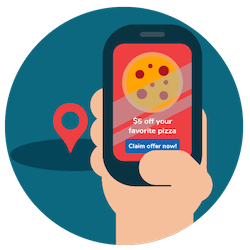 illustration of a hand holding a phone.