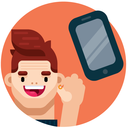 Someone listening to a streaming audio ad