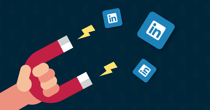 A magnet attracting linkedin leads, featured image for LinkedIn Lead Generation Ads - Pros and Cons