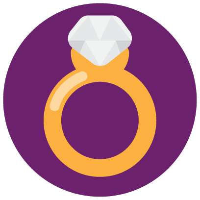 An authentic diamond ring