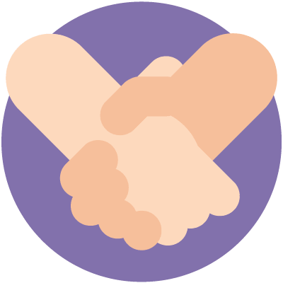 A closeup of a handshake