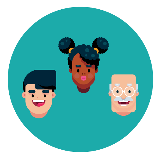 An illustration of different demographics