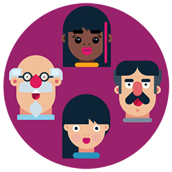 A group of people representing diverse demographics