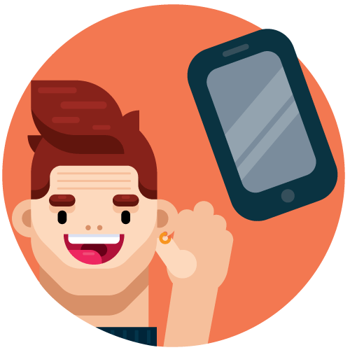Someone listening to a streaming audio ad