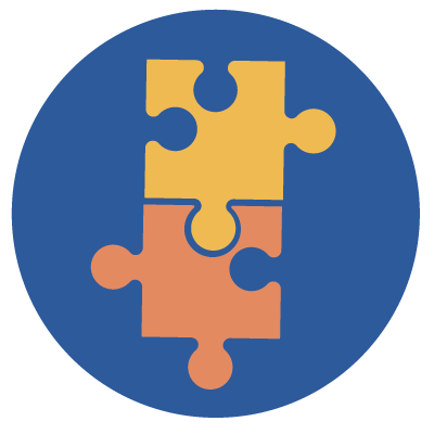 Two puzzle pieces fitting together