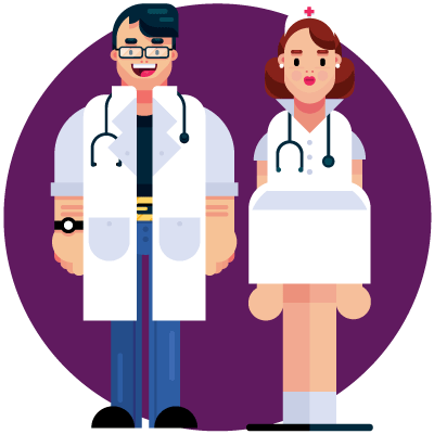 Two smiling doctors