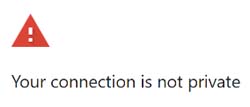 A screenshot of a privacy warning from Google