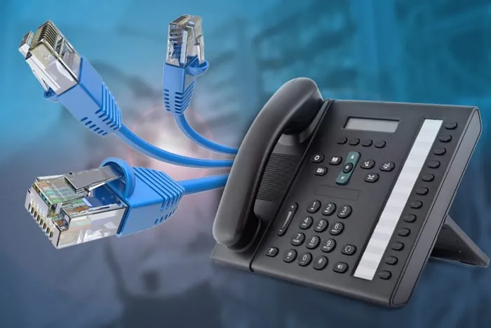 Close-up of a business phone for SIP Trunking