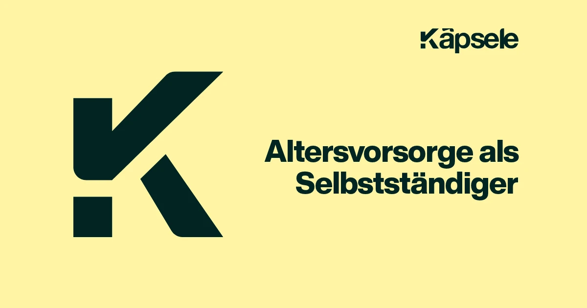 Altersvorsorge als Selbstständiger