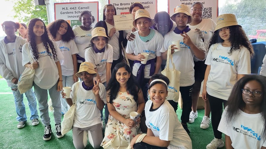 Bronx Mathematics Preparatory School students at NYC Junior Ambassadors event