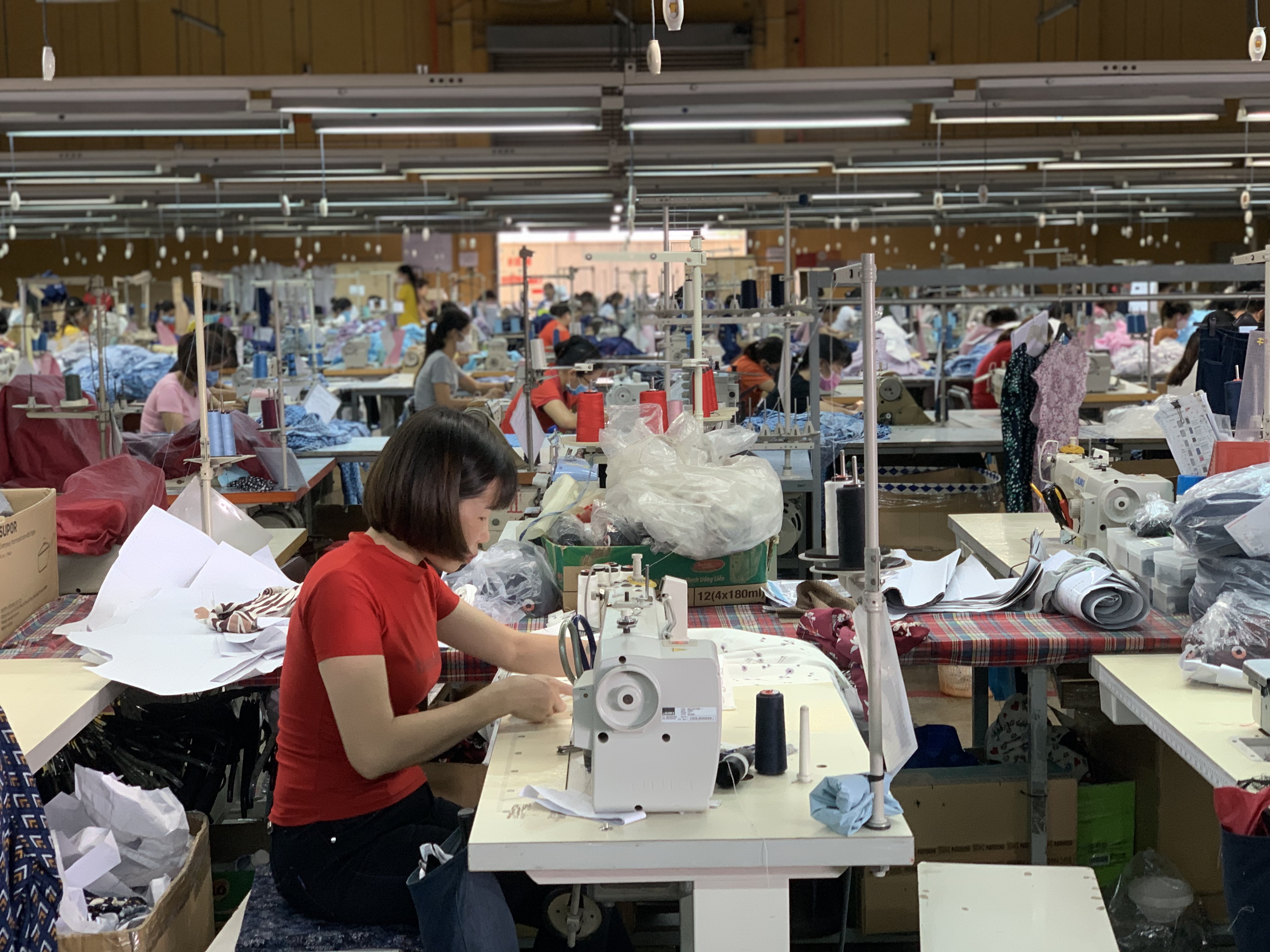 image of sewing class in session