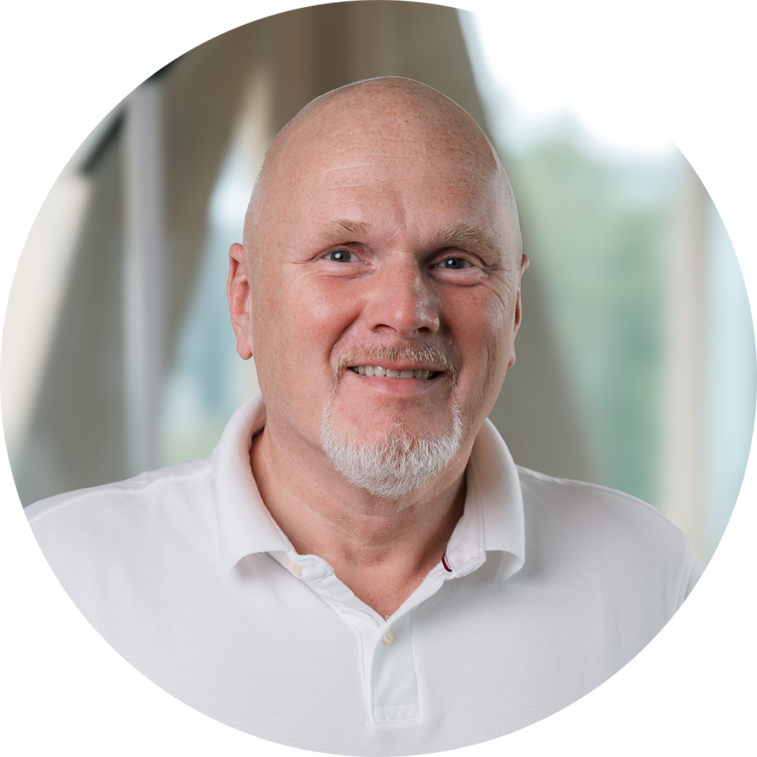 [headshot] image of customer giving a testimonial (for a ai biotech company)
