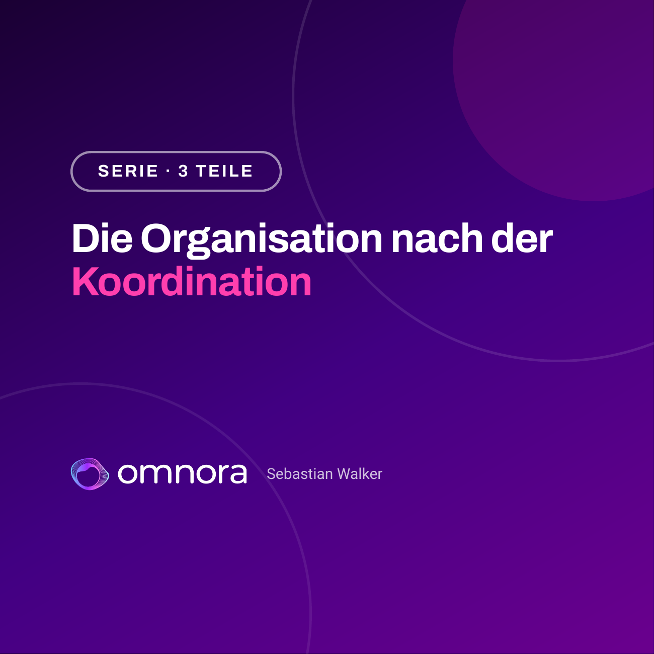 Serie in drei Teilen: Die Organisation nach der Koordination