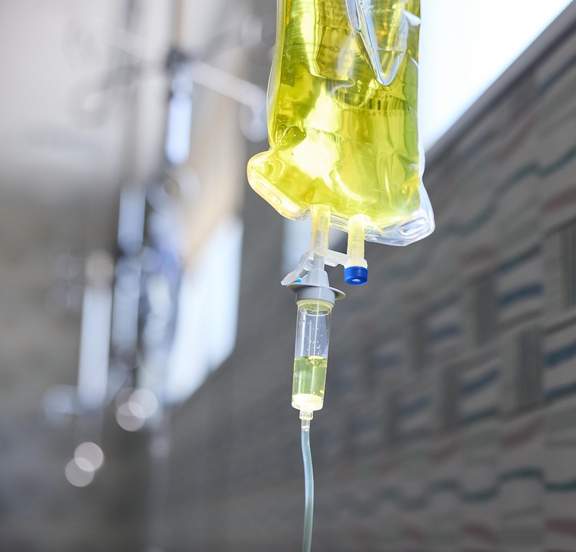 hanging bag of iv fluids at restore and revive