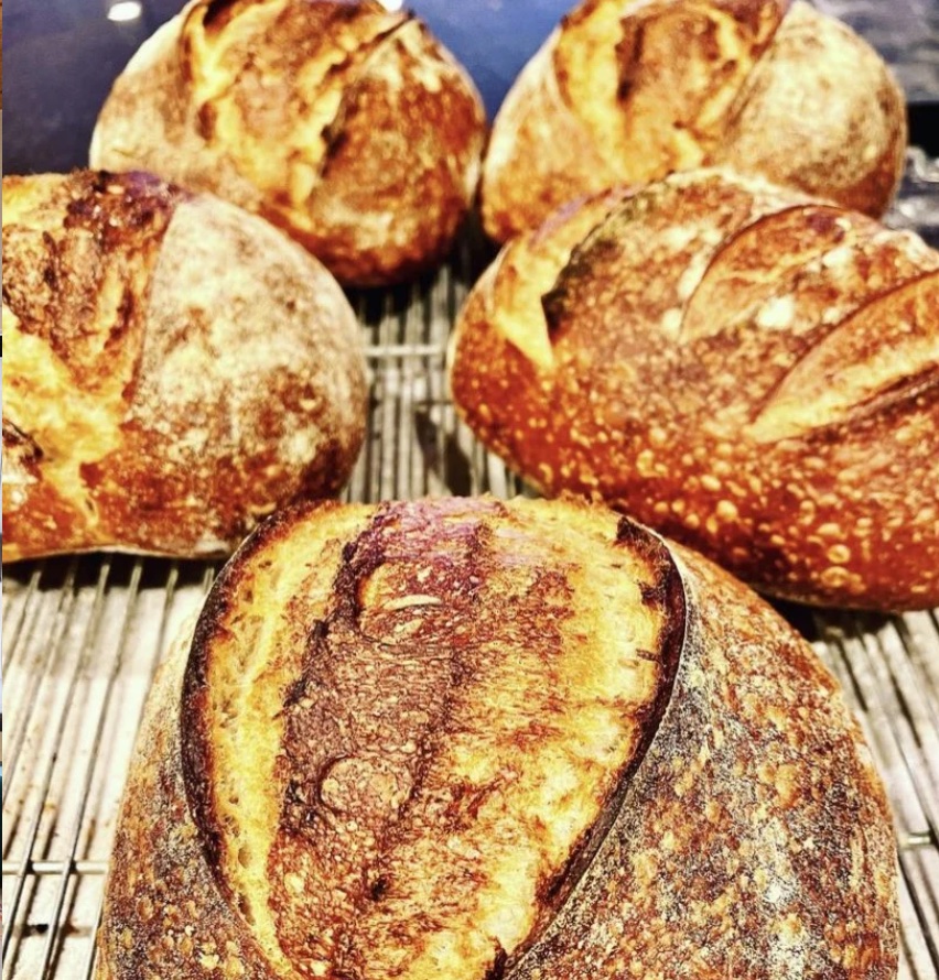 fall market with sourdough bread