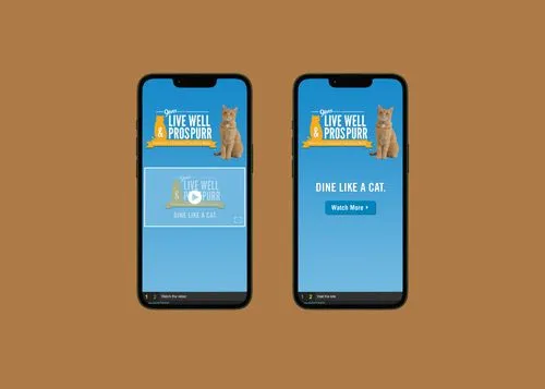 Advertising portfolio piece of 9 Lives advertisement by TheThumbpint
