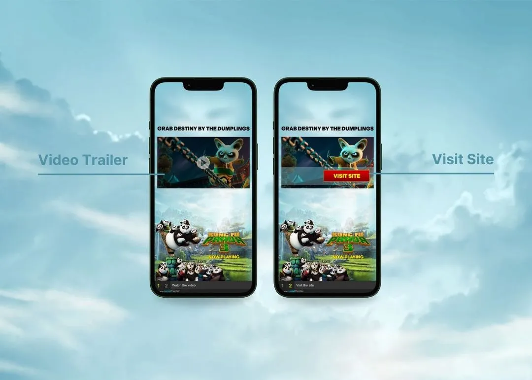 Advertising portfolio piece of Kung Fu Panda advertisement by TheThumbpint
