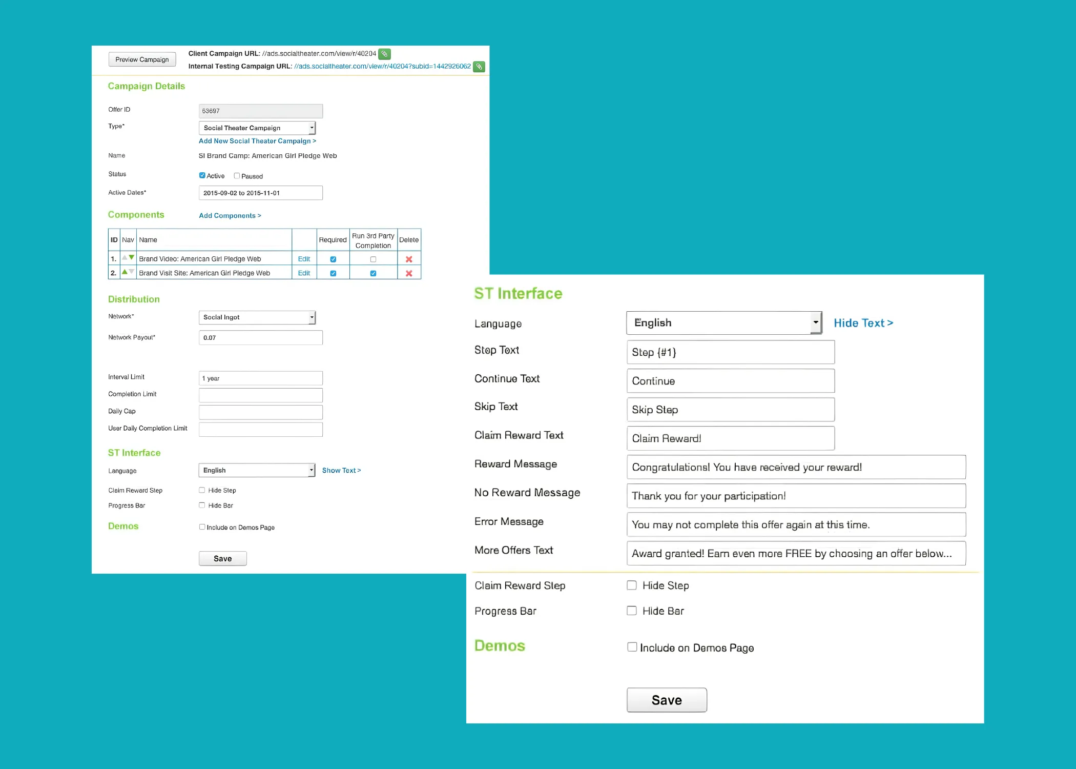 UX/UI portfolio piece of internal user interface by TheThumbpint