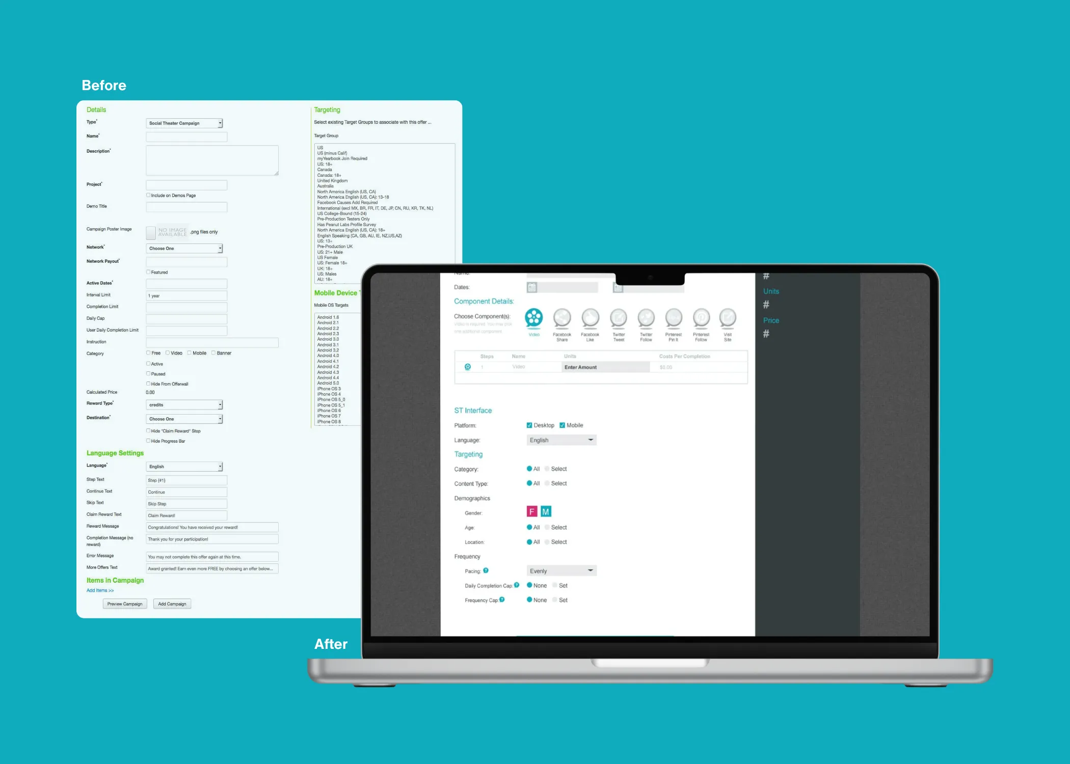 UX/UI portfolio piece of internal user interface by TheThumbpint
