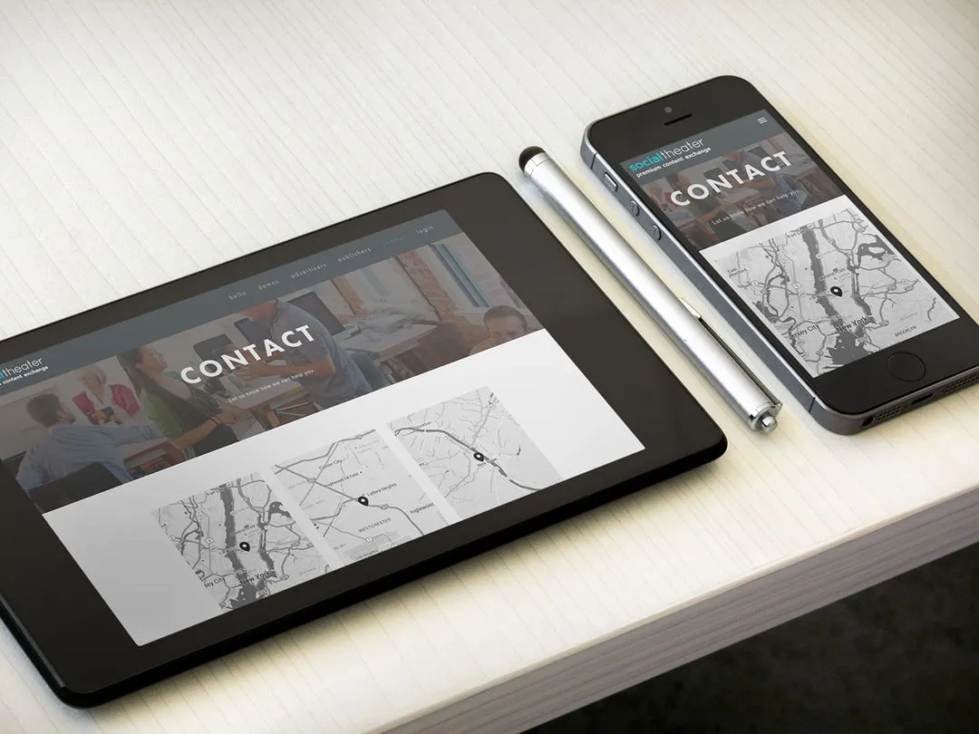 Social Theater, an online social media based advertising department, needed a website designed by TheThumbprint