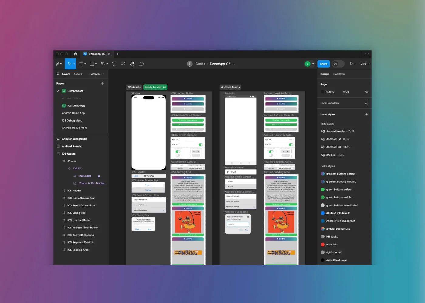 This is a demo app I designed in Figma to test advertising campaigns by TheThumbprint