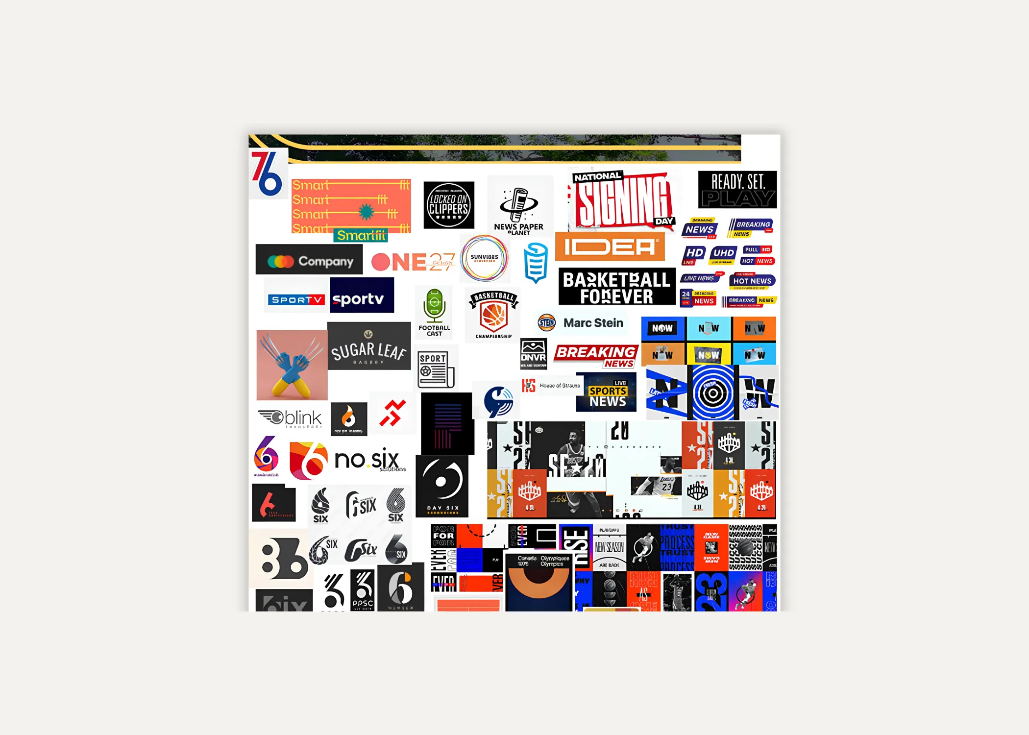 The Daily Six is a 76ers basketball newsletter whose logo was designed by TheThumbprint