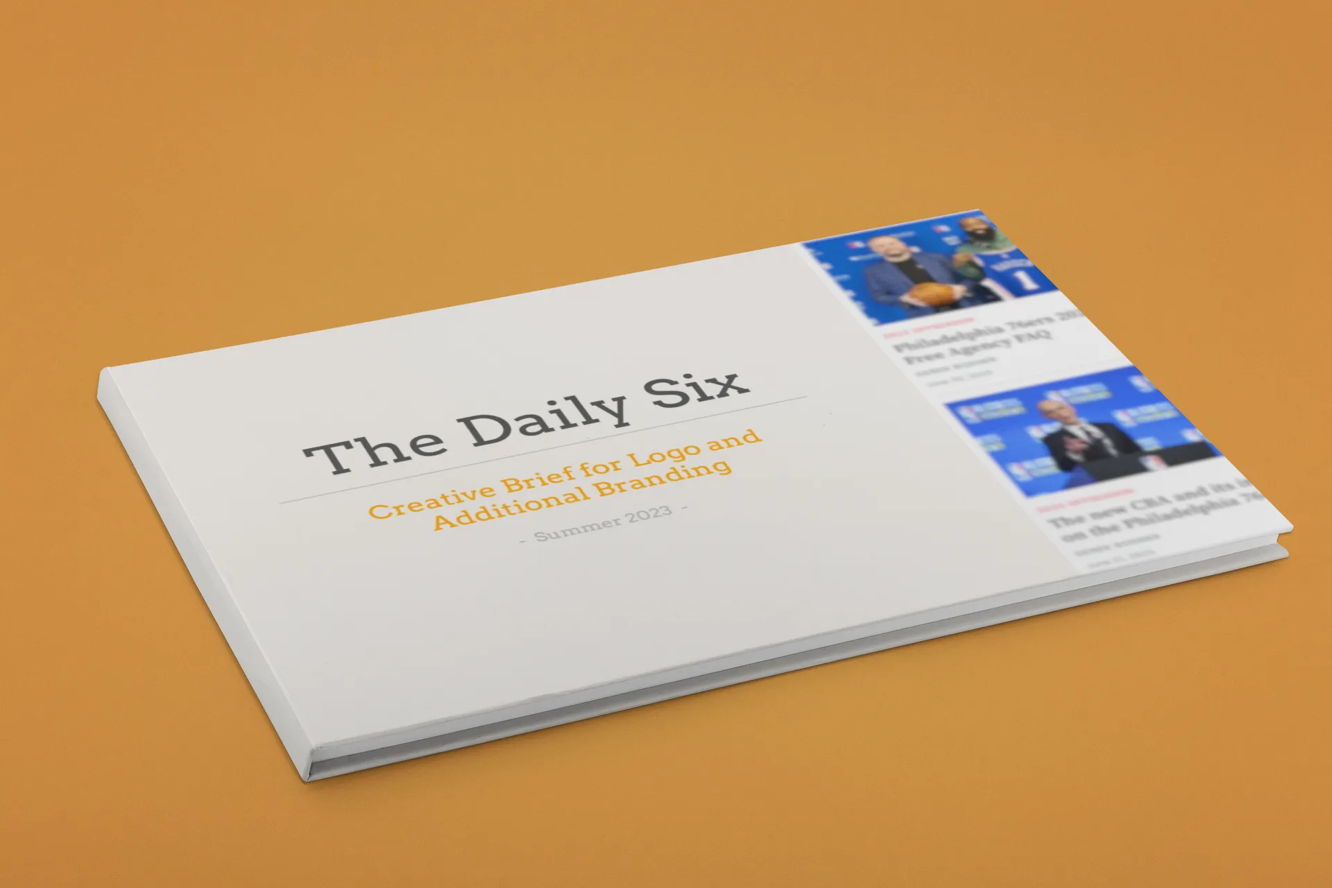 The Daily Six is a 76ers basketball newsletter whose logo was designed by TheThumbprint