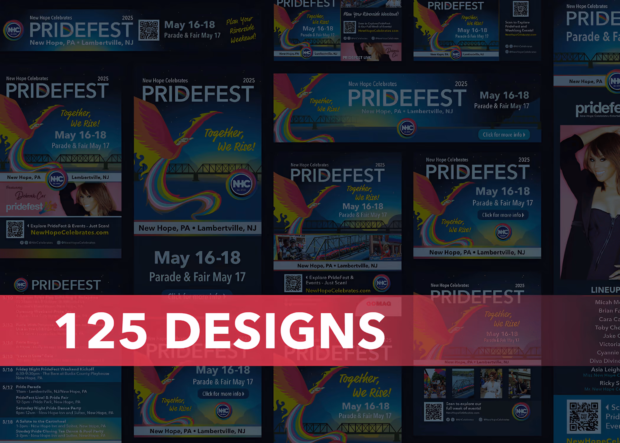 125 designs made by TheThumbprint, Laura Reilly.
