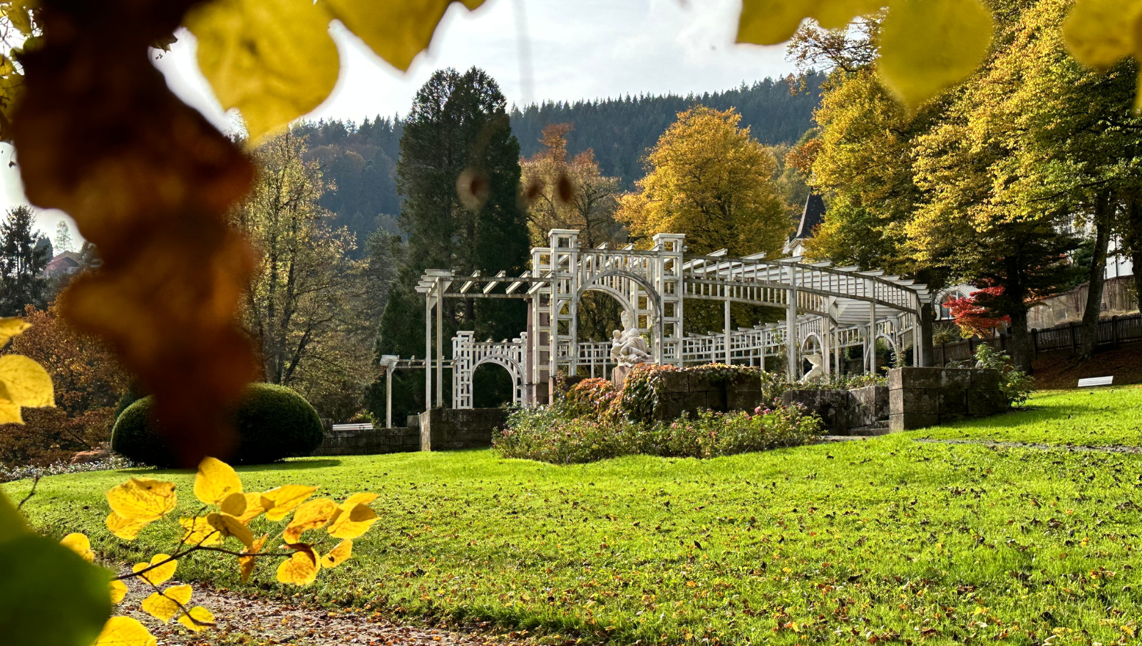 Bad Wildbad Kurpark (Rosengarten) im Herbst