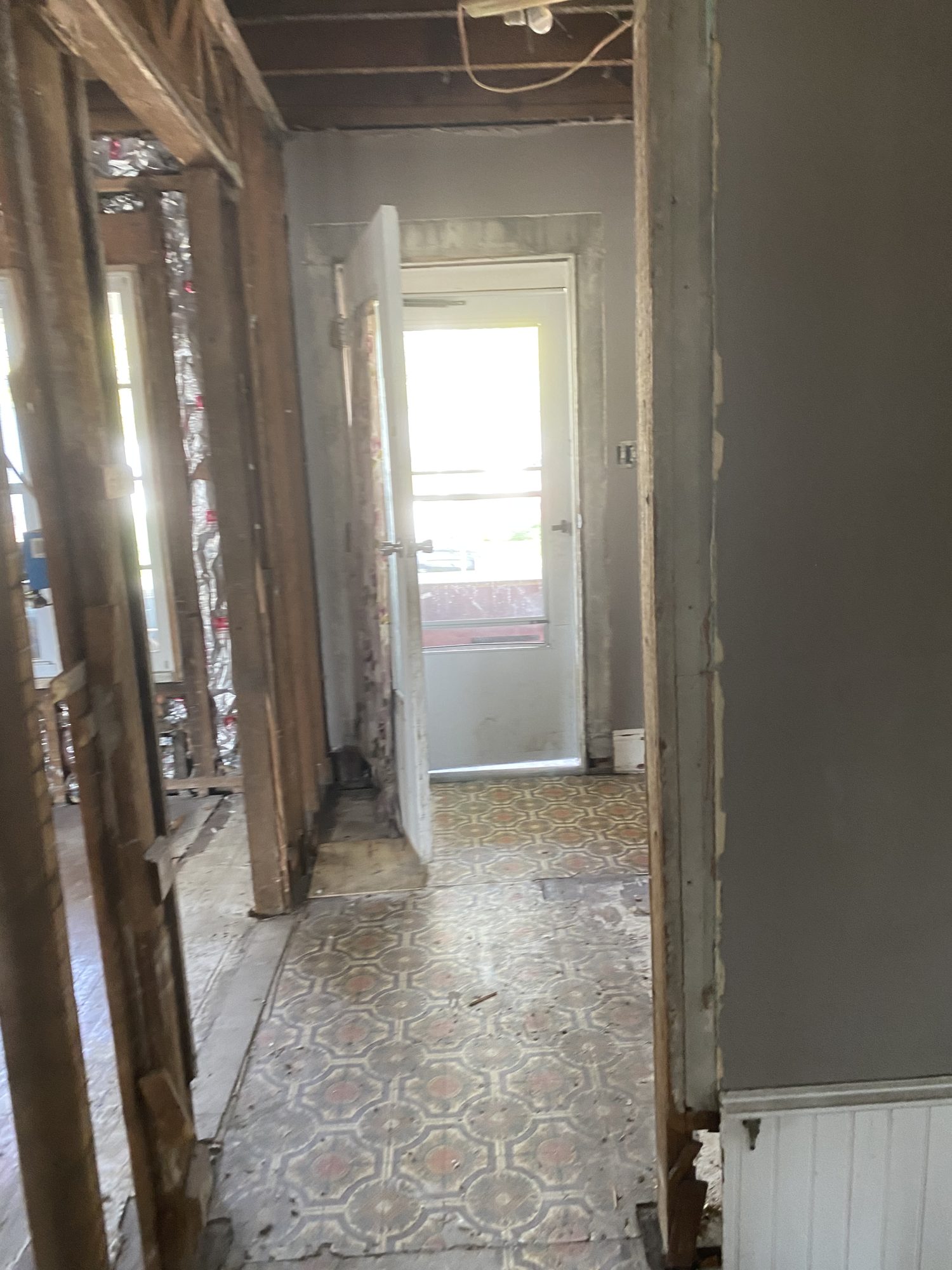 The remodel in progress