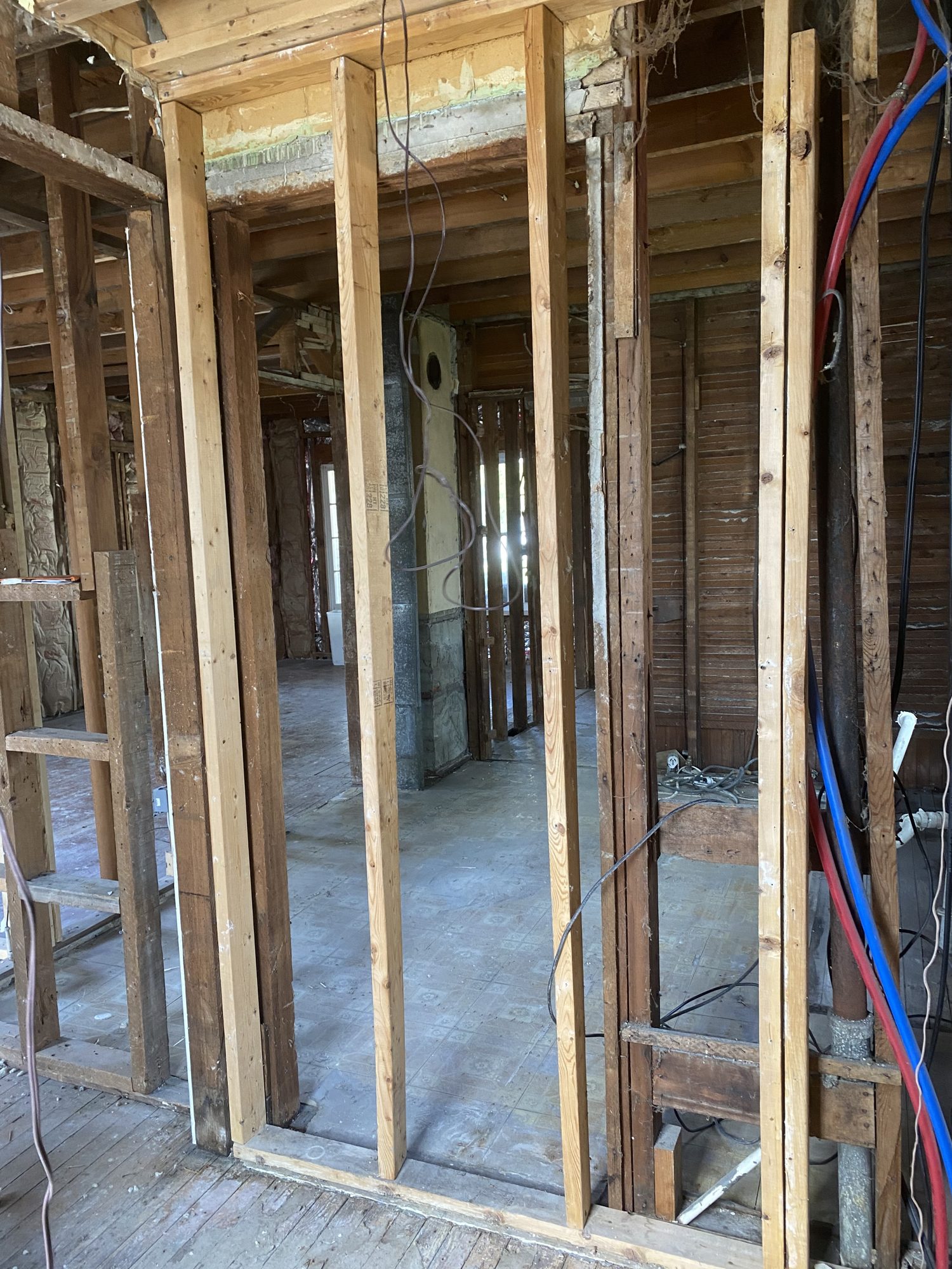 The remodel in progress