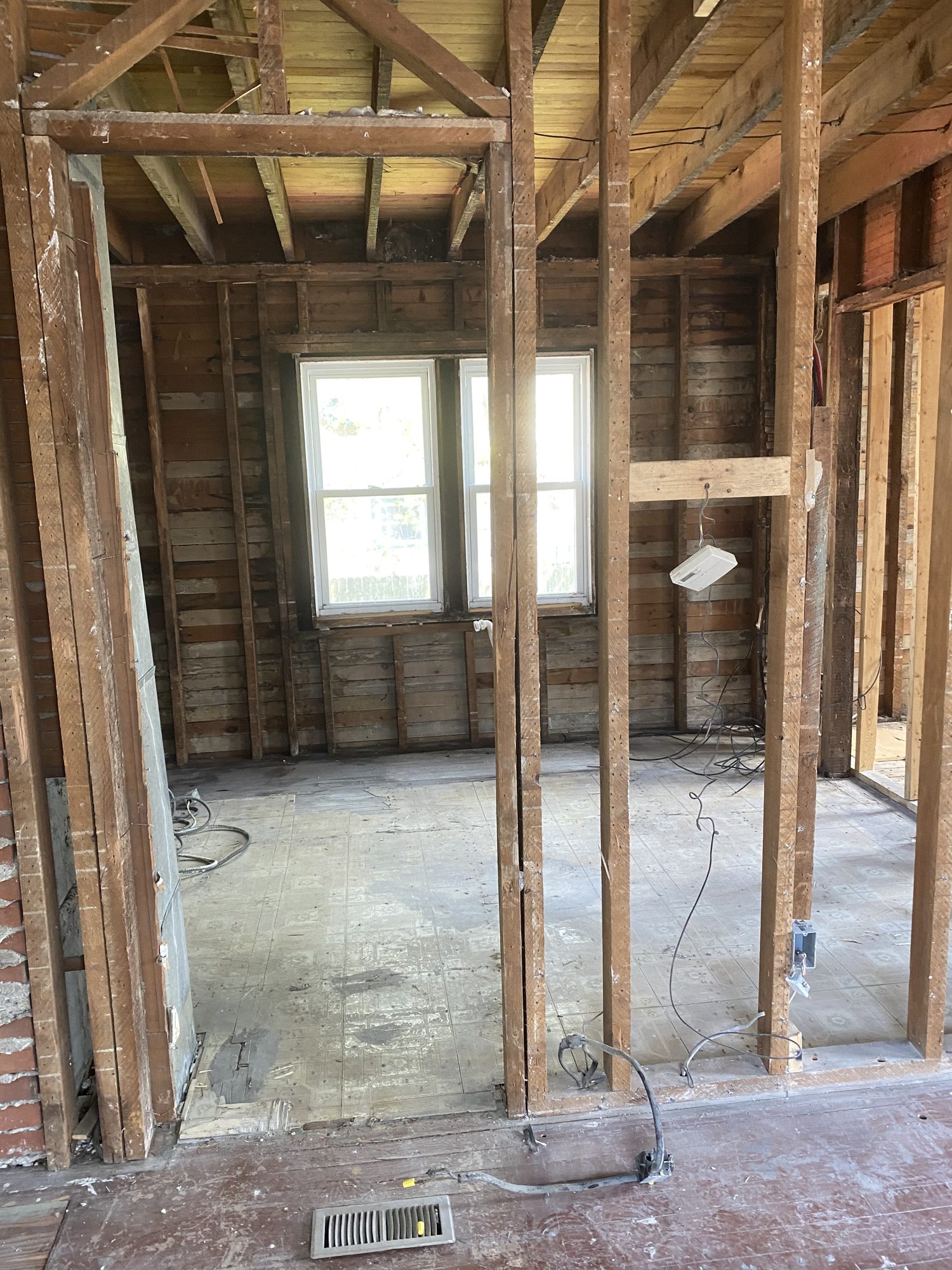 The remodel in progress