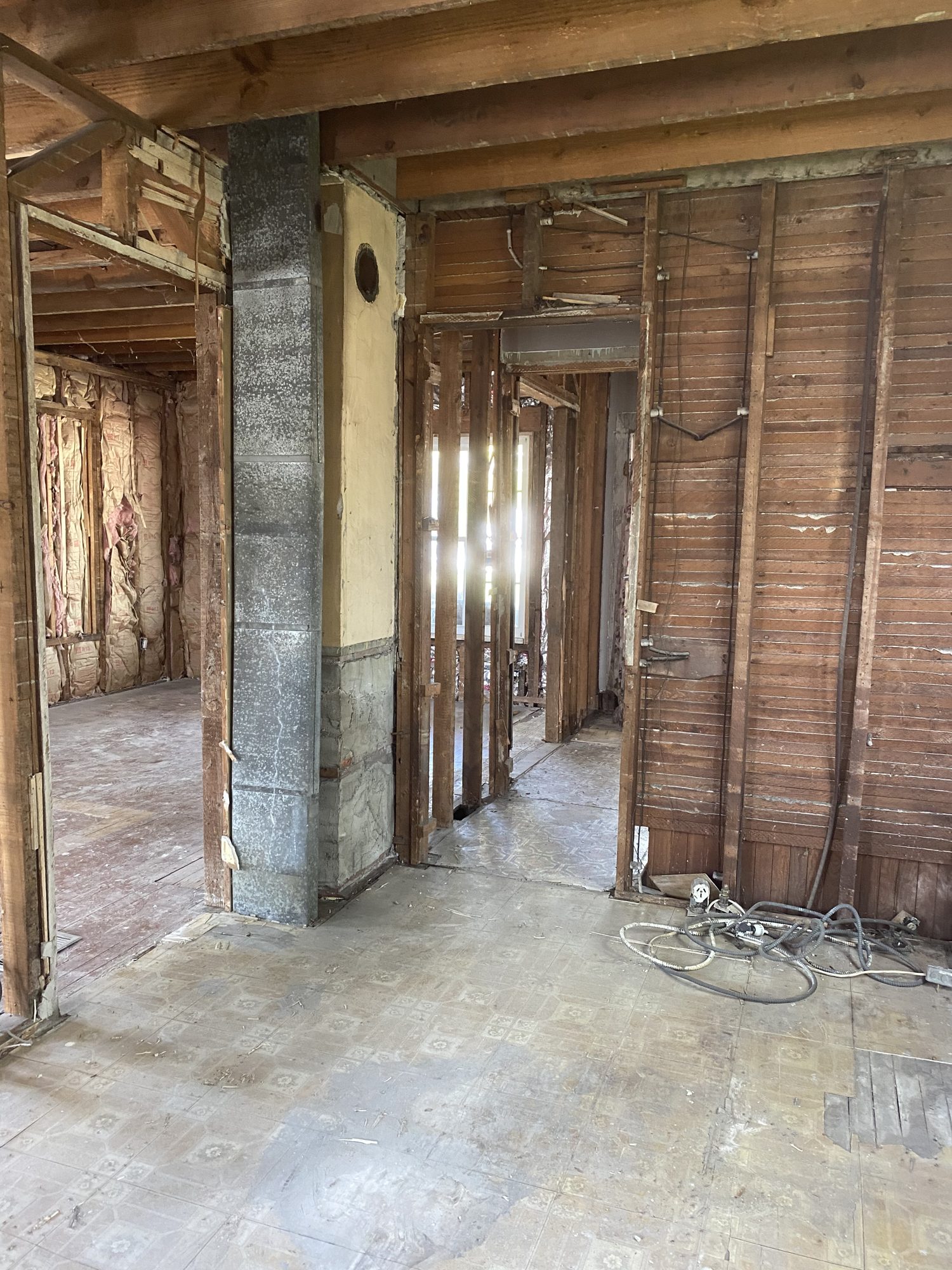 The remodel in progress